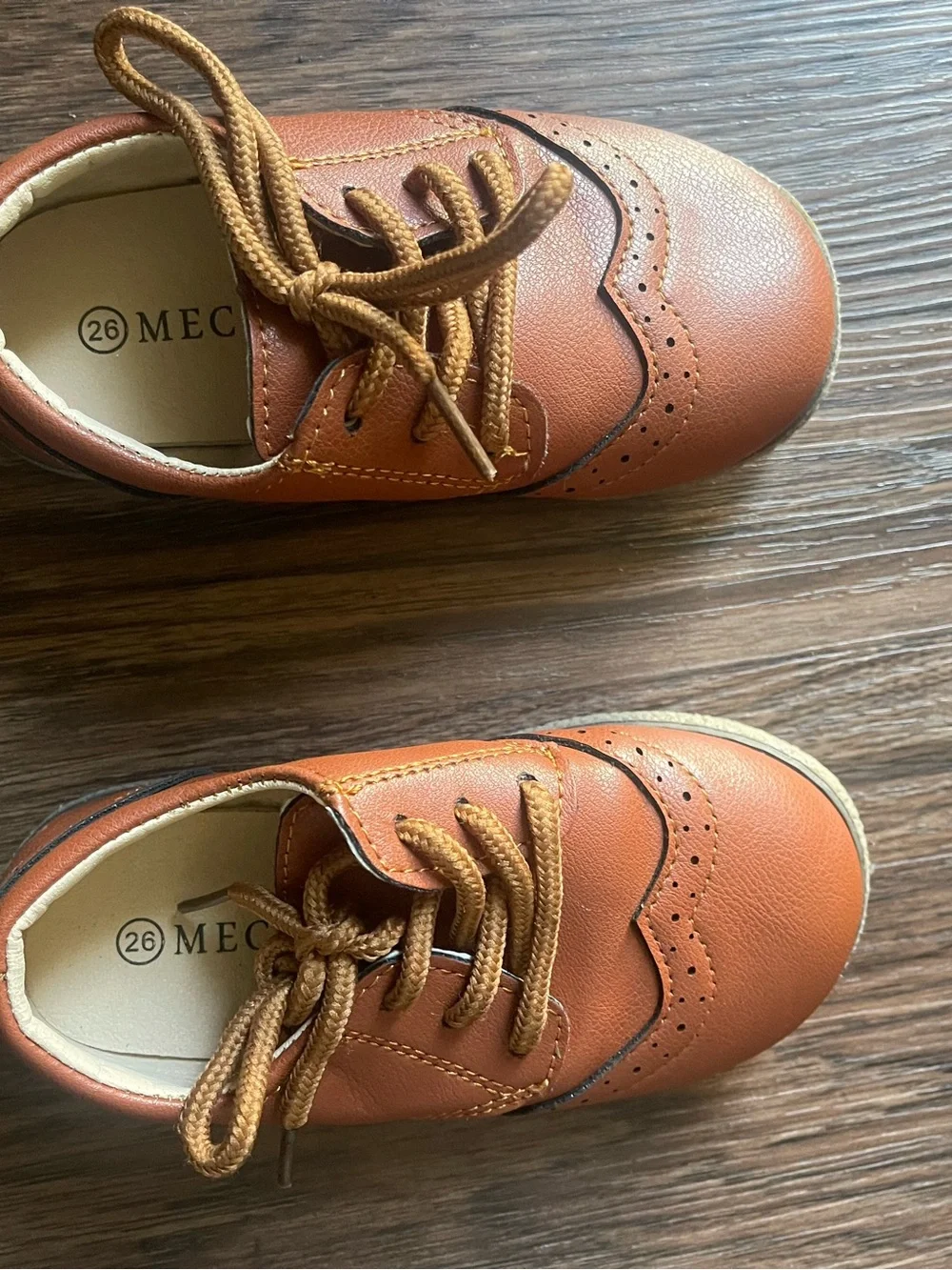 MEC Kids Tan/Brown Dress Lace-Up Oxfords